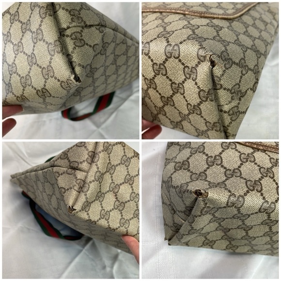 Vintage Gucci Supreme GG Monogram Sherry Line Tote Bag Designer - Picture 11 of 17